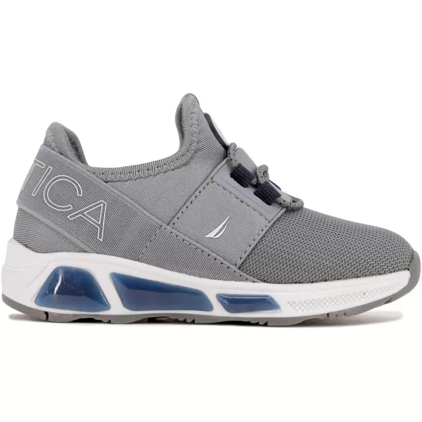 Nautica Kids Light Up Flashing Sneaker Athletic Running Shoes LaceUpBungeeSlipon Boy  GirlLittle KidBig Kid Kappil Parks Neave LightsGrey Navy Neave Lights