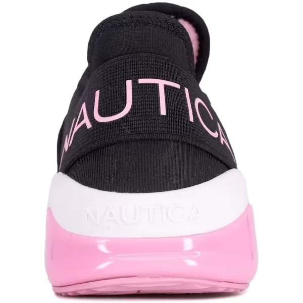 Nautica Kids Light Up Flashing Sneaker Athletic Running Shoes LaceUpBungeeSlipon Boy  GirlLittle KidBig Kid Kappil Parks Neave LightsLights Black Sparkle Pink