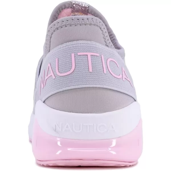 Nautica Kids Light Up Flashing Sneaker Athletic Running Shoes LaceUpBungeeSlipon Boy  GirlLittle KidBig Kid Kappil Parks Neave LightsLights Grey Sparkle Pink