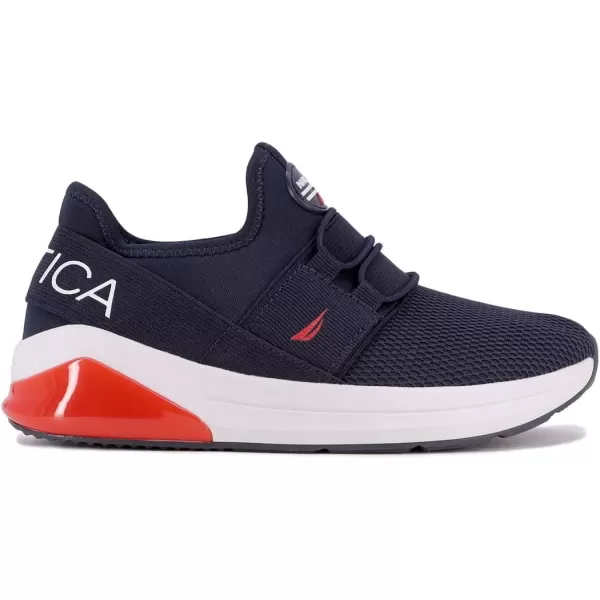 Nautica Kids Light Up Flashing Sneaker Athletic Running Shoes LaceUpBungeeSlipon Boy  GirlLittle KidBig Kid Kappil Parks Neave LightsLights Navy Red