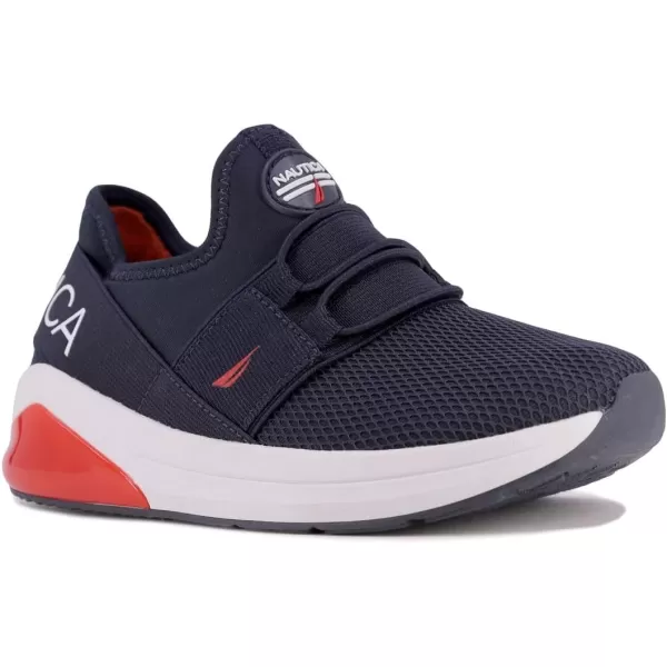 Nautica Kids Light Up Flashing Sneaker Athletic Running Shoes LaceUpBungeeSlipon Boy  GirlLittle KidBig Kid Kappil Parks Neave LightsLights Navy Red