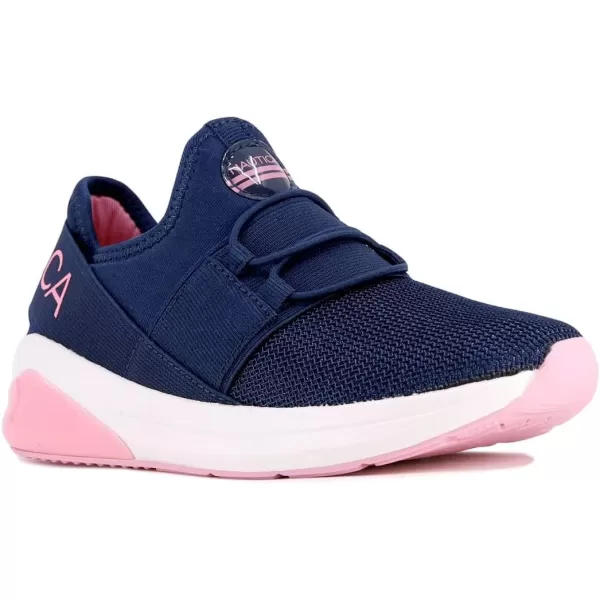 Nautica Kids Light Up Flashing Sneaker Athletic Running Shoes LaceUpBungeeSlipon Boy  GirlLittle KidBig Kid Kappil Parks Neave LightsLights Navy Sparkle Peony