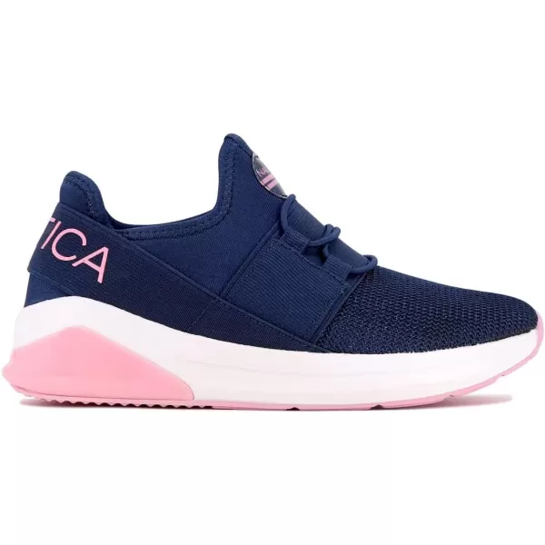 Nautica Kids Light Up Flashing Sneaker Athletic Running Shoes LaceUpBungeeSlipon Boy  GirlLittle KidBig Kid Kappil Parks Neave LightsLights Navy Sparkle Peony