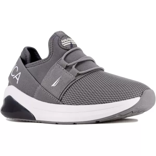 Nautica Kids Light Up Flashing Sneaker Athletic Running Shoes LaceUpBungeeSlipon Boy  GirlLittle KidBig Kid Kappil Parks Neave LightsLights Storm Grey Navy