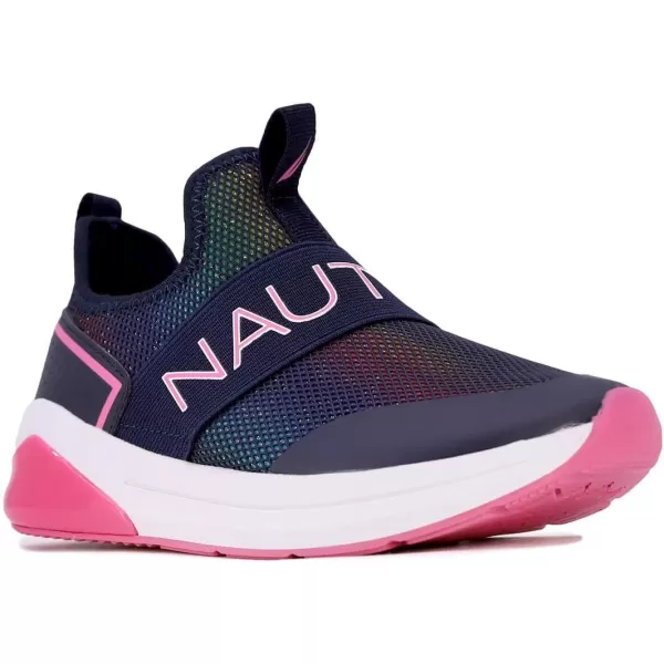 Nautica Kids Light Up Flashing Sneaker Athletic Running Shoes LaceUpBungeeSlipon Boy  GirlLittle KidBig Kid Kappil Parks Neave LightsNavy Rainbow Glitter Lightsalois