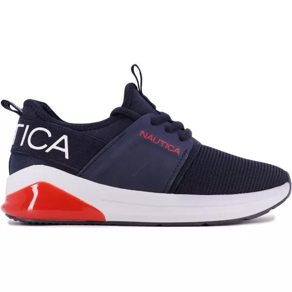 Nautica Kids Light Up Flashing Sneaker Athletic Running Shoes LaceUpBungeeSlipon Boy  GirlLittle KidBig Kid Kappil Parks Neave LightsNavy Red Kappil Lights