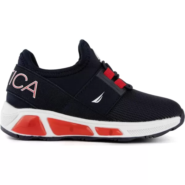 Nautica Kids Light Up Flashing Sneaker Athletic Running Shoes LaceUpBungeeSlipon Boy  GirlLittle KidBig Kid Kappil Parks Neave LightsNavy Red Neave Lights