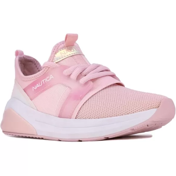 Nautica Kids Light Up Flashing Sneaker Athletic Running Shoes LaceUpBungeeSlipon Boy  GirlLittle KidBig Kid Kappil Parks Neave LightsPink Iridescent Lights