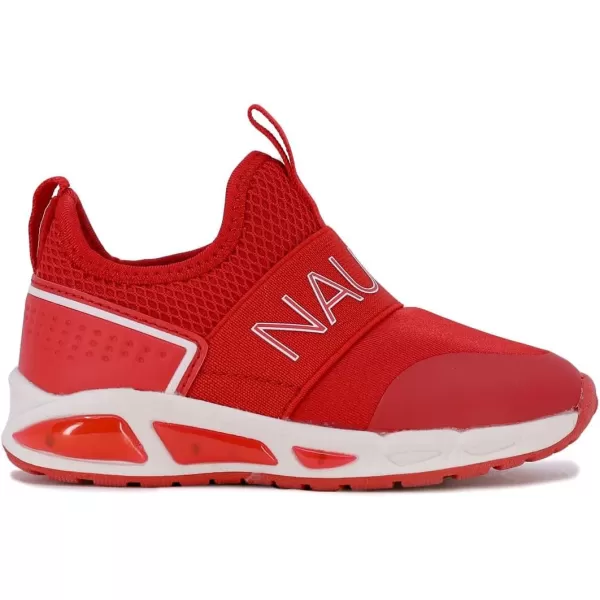 Nautica Kids Light Up Flashing Sneaker Athletic Running Shoes LaceUpBungeeSlipon Boy  GirlLittle KidBig Kid Kappil Parks Neave LightsRed Lightsalois