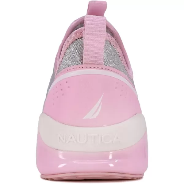 Nautica Kids Light Up Flashing Sneaker Athletic Running Shoes LaceUpBungeeSlipon Boy  GirlLittle KidBig Kid Kappil Parks Neave LightsSilver Pink Mesh Lightsalois