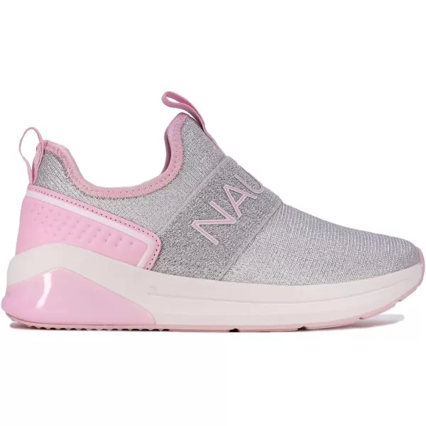 Nautica Kids Light Up Flashing Sneaker Athletic Running Shoes LaceUpBungeeSlipon Boy  GirlLittle KidBig Kid Kappil Parks Neave LightsSilver Pink Mesh Lightsalois