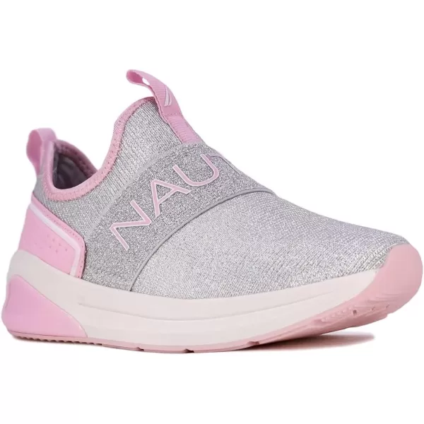 Nautica Kids Light Up Flashing Sneaker Athletic Running Shoes LaceUpBungeeSlipon Boy  GirlLittle KidBig Kid Kappil Parks Neave LightsSilver Pink Mesh Lightsalois