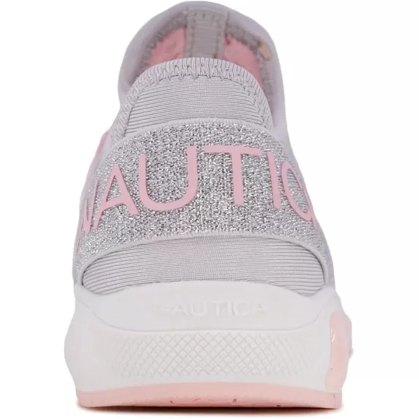 Nautica Kids Light Up Flashing Sneaker Athletic Running Shoes LaceUpBungeeSlipon Boy  GirlLittle KidBig Kid Kappil Parks Neave LightsSilver Pink Multi Neave Lights