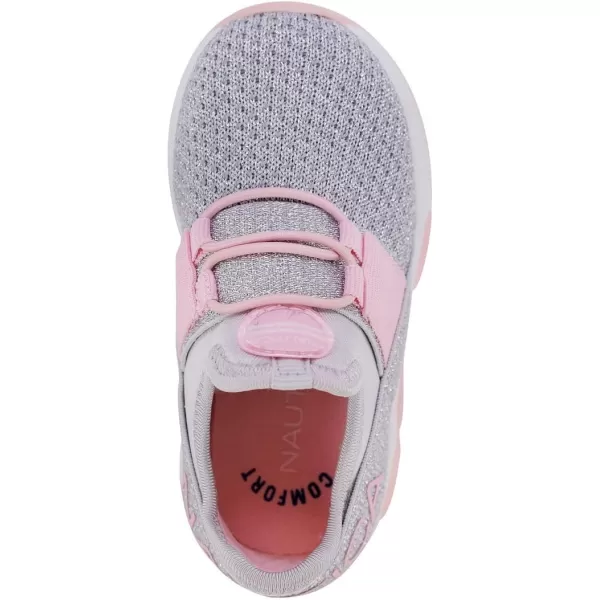 Nautica Kids Light Up Flashing Sneaker Athletic Running Shoes LaceUpBungeeSlipon Boy  GirlLittle KidBig Kid Kappil Parks Neave LightsSilver Pink Multi Neave Lights