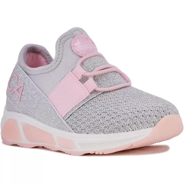 Nautica Kids Light Up Flashing Sneaker Athletic Running Shoes LaceUpBungeeSlipon Boy  GirlLittle KidBig Kid Kappil Parks Neave LightsSilver Pink Multi Neave Lights