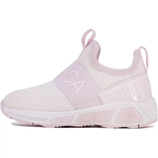 Nautica Kids Light Up Flashing Sneaker Athletic Running Shoes LaceUpBungeeSlipon Boy  GirlLittle KidBig Kid Kappil Parks Neave LightsWhite Pink Disco Lightsalois