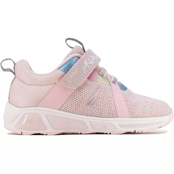 Nautica Kids LightUp Flashing Sneaker Athletic Running Shoes with Strap  Fashionable and Fun for Boys and Girls  Available in Toddler and Little Kid SizesJurnee Lightsblush Rainbow Metallic