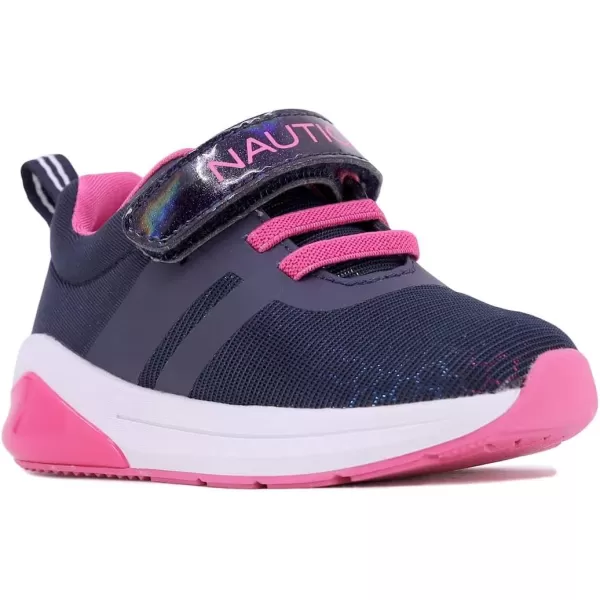 Nautica Kids LightUp Flashing Sneaker Athletic Running Shoes with Strap  Fashionable and Fun for Boys and Girls  Available in Toddler and Little Kid SizesLightsnavy Metallic Hc