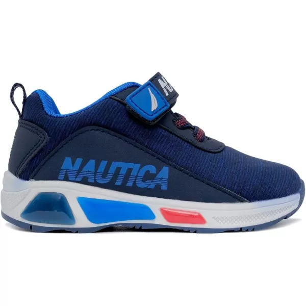 Nautica Kids LightUp Flashing Sneaker Athletic Running Shoes with Strap  Fashionable and Fun for Boys and Girls  Available in Toddler and Little Kid SizesNavy Black Multi Pop