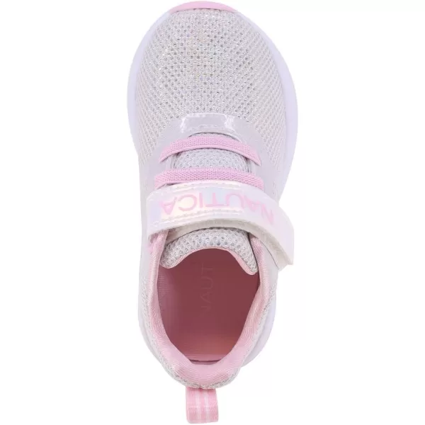 Nautica Kids LightUp Flashing Sneaker Athletic Running Shoes with Strap  Fashionable and Fun for Boys and Girls  Available in Toddler and Little Kid SizesLightswhite Mesh Iridescent