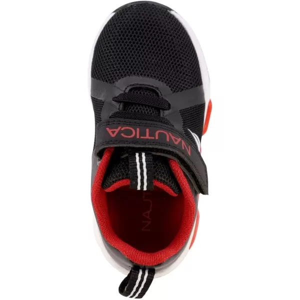 Nautica Kids LightUp Flashing Sneaker Athletic Running Shoes with Strap  Fashionable and Fun for Boys and Girls  Available in Toddler and Little Kid SizesJurnee Lightsblack Red