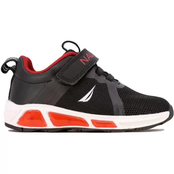 Nautica Kids LightUp Flashing Sneaker Athletic Running Shoes with Strap  Fashionable and Fun for Boys and Girls  Available in Toddler and Little Kid SizesJurnee Lightsblack Red