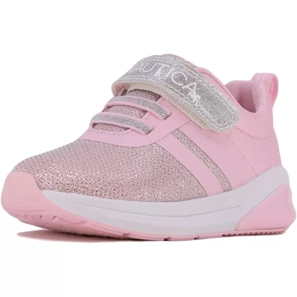 Nautica Kids LightUp Flashing Sneaker Athletic Running Shoes with Strap  Fashionable and Fun for Boys and Girls  Available in Toddler and Little Kid SizesJurnee Lightspink Silver Glitter