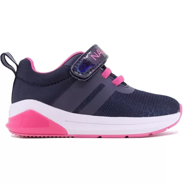 Nautica Kids LightUp Flashing Sneaker Athletic Running Shoes with Strap  Fashionable and Fun for Boys and Girls  Available in Toddler and Little Kid SizesLightsnavy Metallic Hc