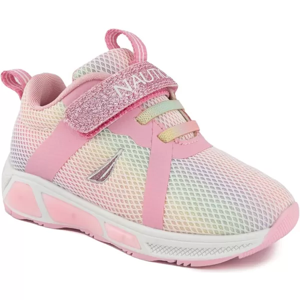 Nautica Kids LightUp Flashing Sneaker Athletic Running Shoes with Strap  Fashionable and Fun for Boys and Girls  Available in Toddler and Little Kid SizesJurnee Lightsrainbow Glitter