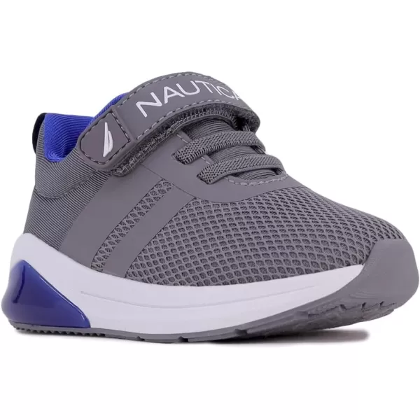 Nautica Kids LightUp Flashing Sneaker Athletic Running Shoes with Strap  Fashionable and Fun for Boys and Girls  Available in Toddler and Little Kid SizesBuoy Lightsgrey Cobalt