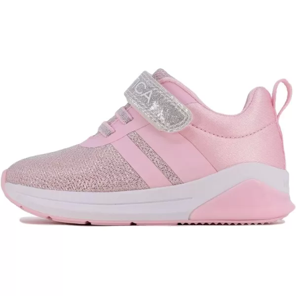 Nautica Kids LightUp Flashing Sneaker Athletic Running Shoes with Strap  Fashionable and Fun for Boys and Girls  Available in Toddler and Little Kid SizesJurnee Lightspink Silver Glitter