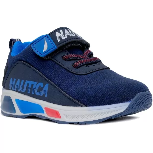 Nautica Kids LightUp Flashing Sneaker Athletic Running Shoes with Strap  Fashionable and Fun for Boys and Girls  Available in Toddler and Little Kid SizesNavy Black Multi Pop