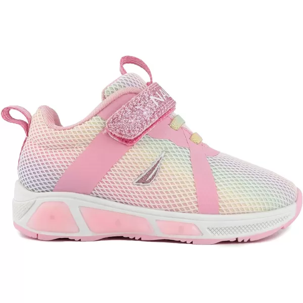 Nautica Kids LightUp Flashing Sneaker Athletic Running Shoes with Strap  Fashionable and Fun for Boys and Girls  Available in Toddler and Little Kid SizesJurnee Lightsrainbow Glitter