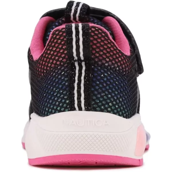 Nautica Kids LightUp Flashing Sneaker Athletic Running Shoes with Strap  Fashionable and Fun for Boys and Girls  Available in Toddler and Little Kid SizesJurnee Lightsblack Rainbow Glitter