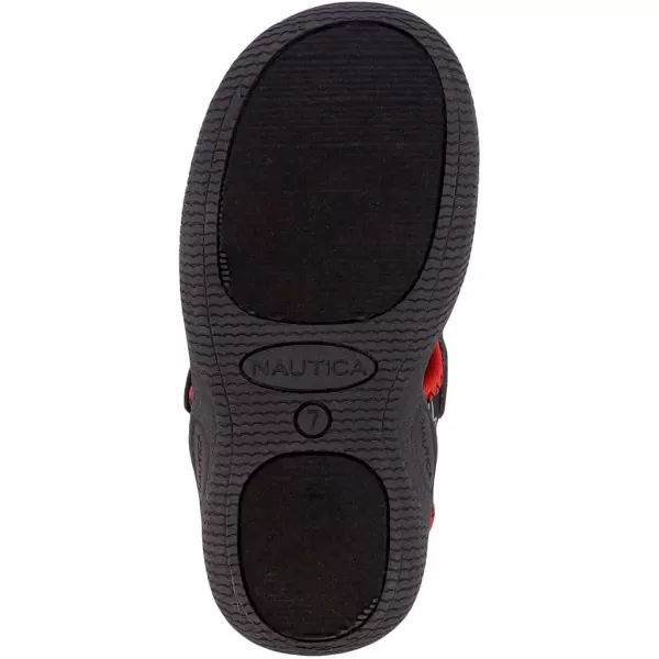 Nautica Kids Protective Water ShoeClosedToe Sport Sandal Boy  Girl Big KidLittle KidToddlerBlack Shark Outline