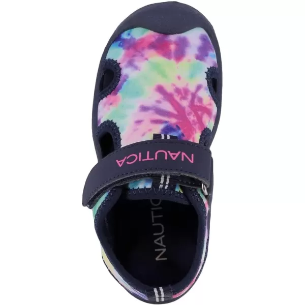 Nautica Kids Protective Water ShoeClosedToe Sport Sandal Boy  Girl Big KidLittle KidToddlerMulti Tie Dye Navy