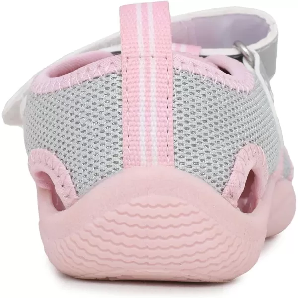 Nautica Kids Protective Water ShoeClosedToe Sport Sandal Boy  Girl Big KidLittle KidToddlerSilver Glitter Mesh