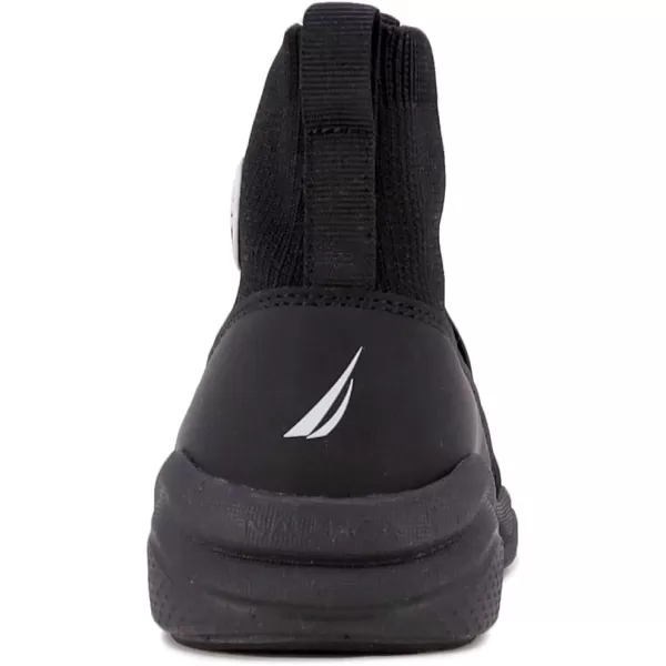 Nautica Kids Silas HighTop Sock SlipOn Sneaker with Enhanced Ankle Support  Available in Big Kid Little Kid and Toddler Sizes for Boys and GirlsBlack Monochrome