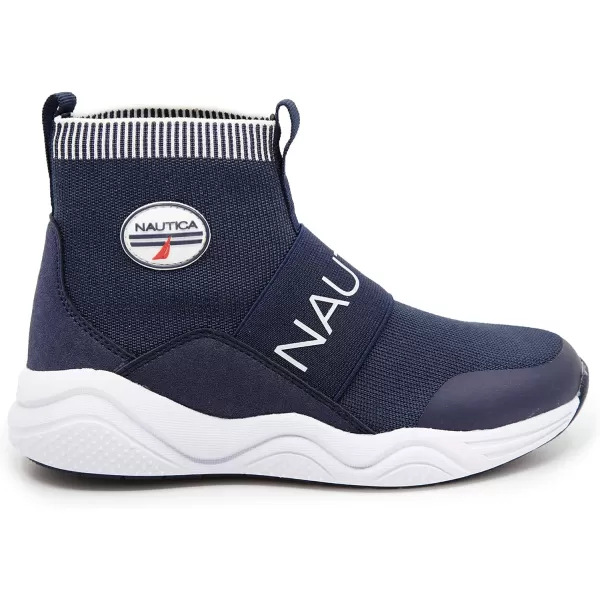 Nautica Kids Silas HighTop Sock SlipOn Sneaker with Enhanced Ankle Support  Available in Big Kid Little Kid and Toddler Sizes for Boys and GirlsNavy