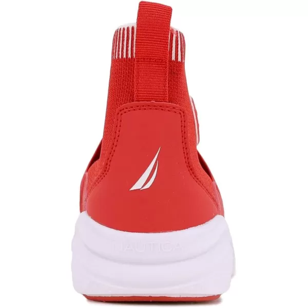 Nautica Kids Silas HighTop Sock SlipOn Sneaker with Enhanced Ankle Support  Available in Big Kid Little Kid and Toddler Sizes for Boys and GirlsRed