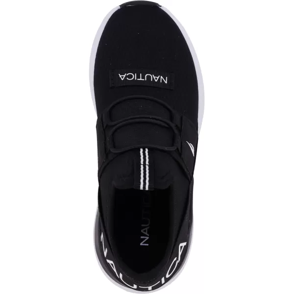 Nautica Kids Sneaker Athletic SlipOn Bungee Running ShoesBoy  GirlBig KidLittle KidToddler  NeaveKappilBali Black White