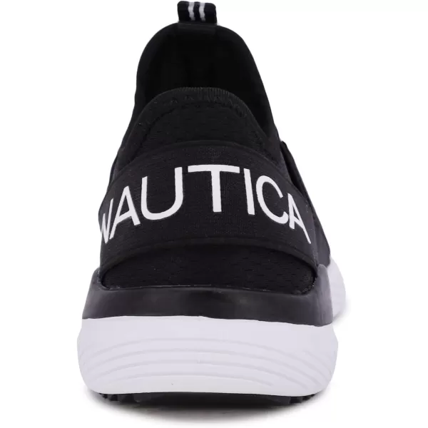 Nautica Kids Sneaker Athletic SlipOn Bungee Running ShoesBoy  GirlBig KidLittle KidToddler  NeaveKappilBali Black White
