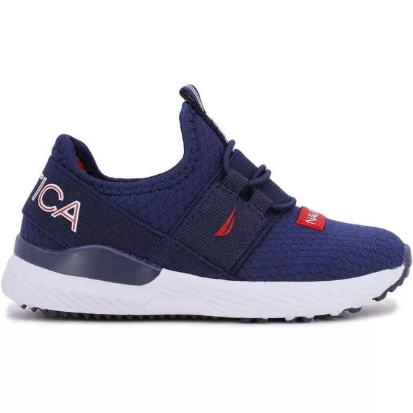 Nautica Kids Sneaker Athletic SlipOn Bungee Running ShoesBoy  GirlBig KidLittle KidToddler  NeaveKappilBali Navy White Red