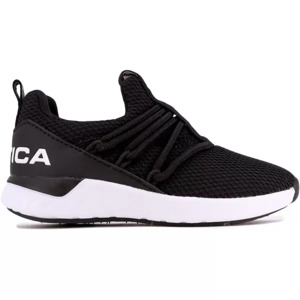 Nautica Kids Sneaker Athletic SlipOn Bungee Running ShoesBoy  GirlBig KidLittle KidToddler  NeaveKappilBentonblack White