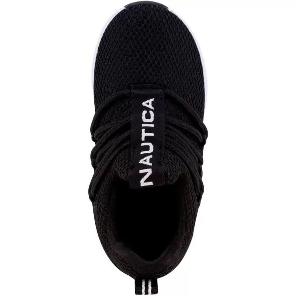 Nautica Kids Sneaker Athletic SlipOn Bungee Running ShoesBoy  GirlBig KidLittle KidToddler  NeaveKappilBentonblack White