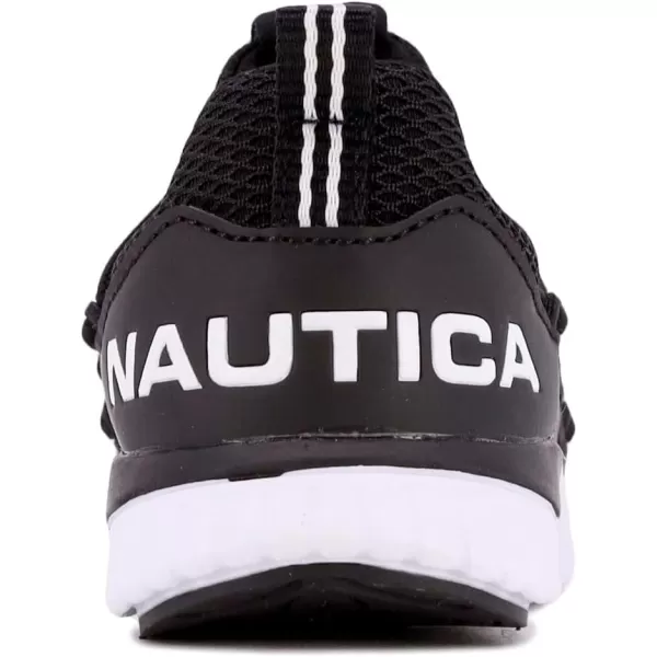 Nautica Kids Sneaker Athletic SlipOn Bungee Running ShoesBoy  GirlBig KidLittle KidToddler  NeaveKappilBentonblack White
