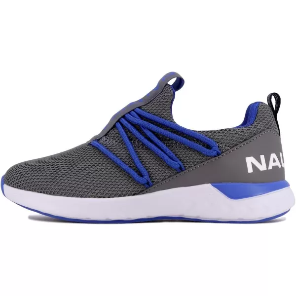 Nautica Kids Sneaker Athletic SlipOn Bungee Running ShoesBoy  GirlBig KidLittle KidToddler  NeaveKappilBentongrey Cobalt