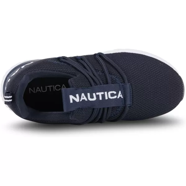 Nautica Kids Sneaker Athletic SlipOn Bungee Running ShoesBoy  GirlBig KidLittle KidToddler  NeaveKappilBentonnavy White Pop