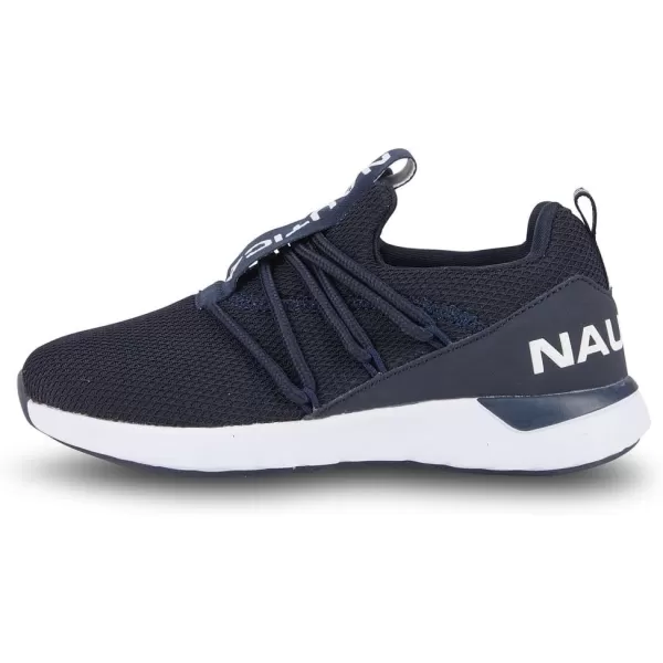 Nautica Kids Sneaker Athletic SlipOn Bungee Running ShoesBoy  GirlBig KidLittle KidToddler  NeaveKappilBentonnavy White Pop