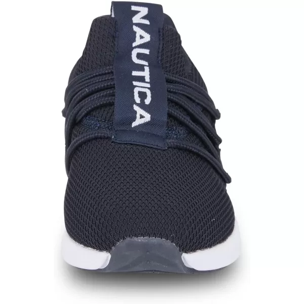 Nautica Kids Sneaker Athletic SlipOn Bungee Running ShoesBoy  GirlBig KidLittle KidToddler  NeaveKappilBentonnavy White Pop